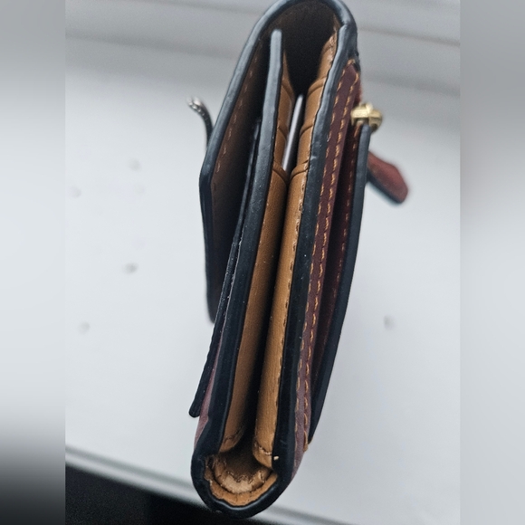 Coach Embellished Metal Pins Tri Fold Wallet – Signature Canvas & Leather - Picture 8 of 11